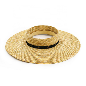 Hawaiian Wide Brim Women Men Open Top Crownless Straw Hats For Beach Travel