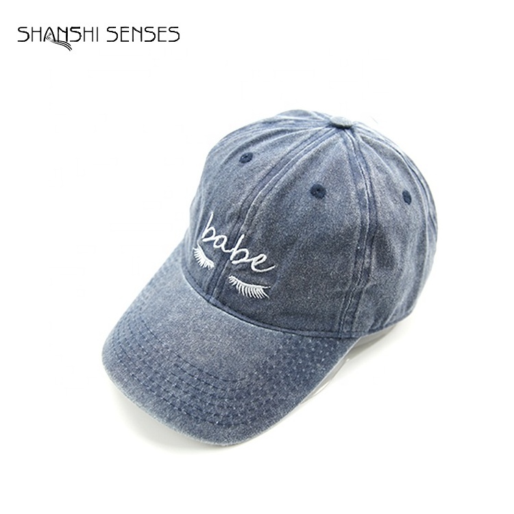 Custom Soft Women Embroidery Logo Polyester Baseball Cap