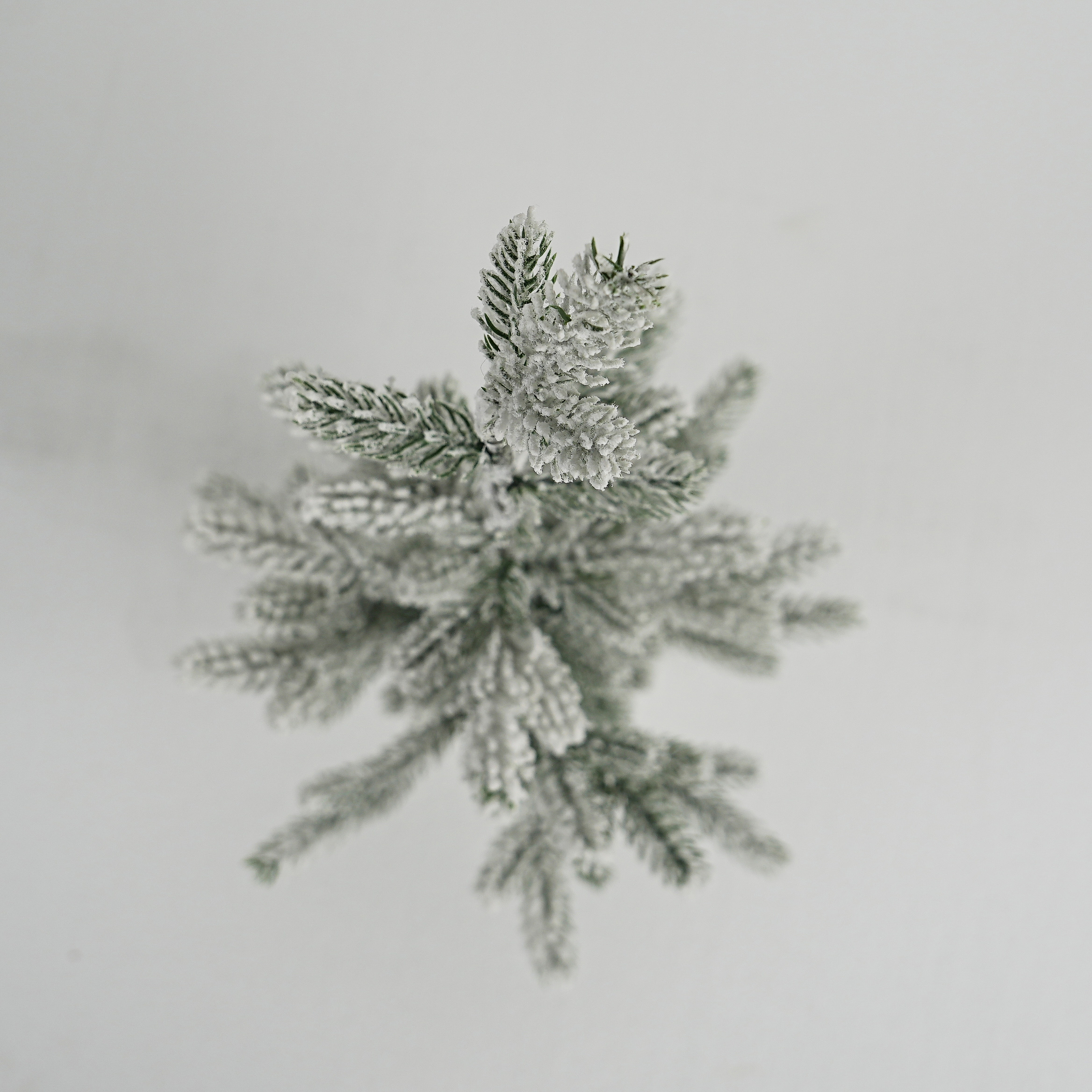 2024 Small PE Pine Snowy Flocking Christmas Tree Desktop Customized Snow spraying Decoration Mantelpiece 64cm Small tree