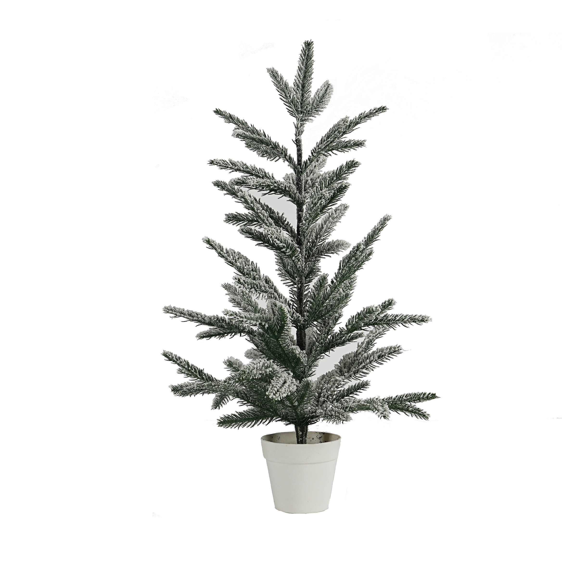 Garden decoration Artificial plant bonsai cypress tree cedar Snow spray flocking plant for outdoor decoration PE Christmas tree