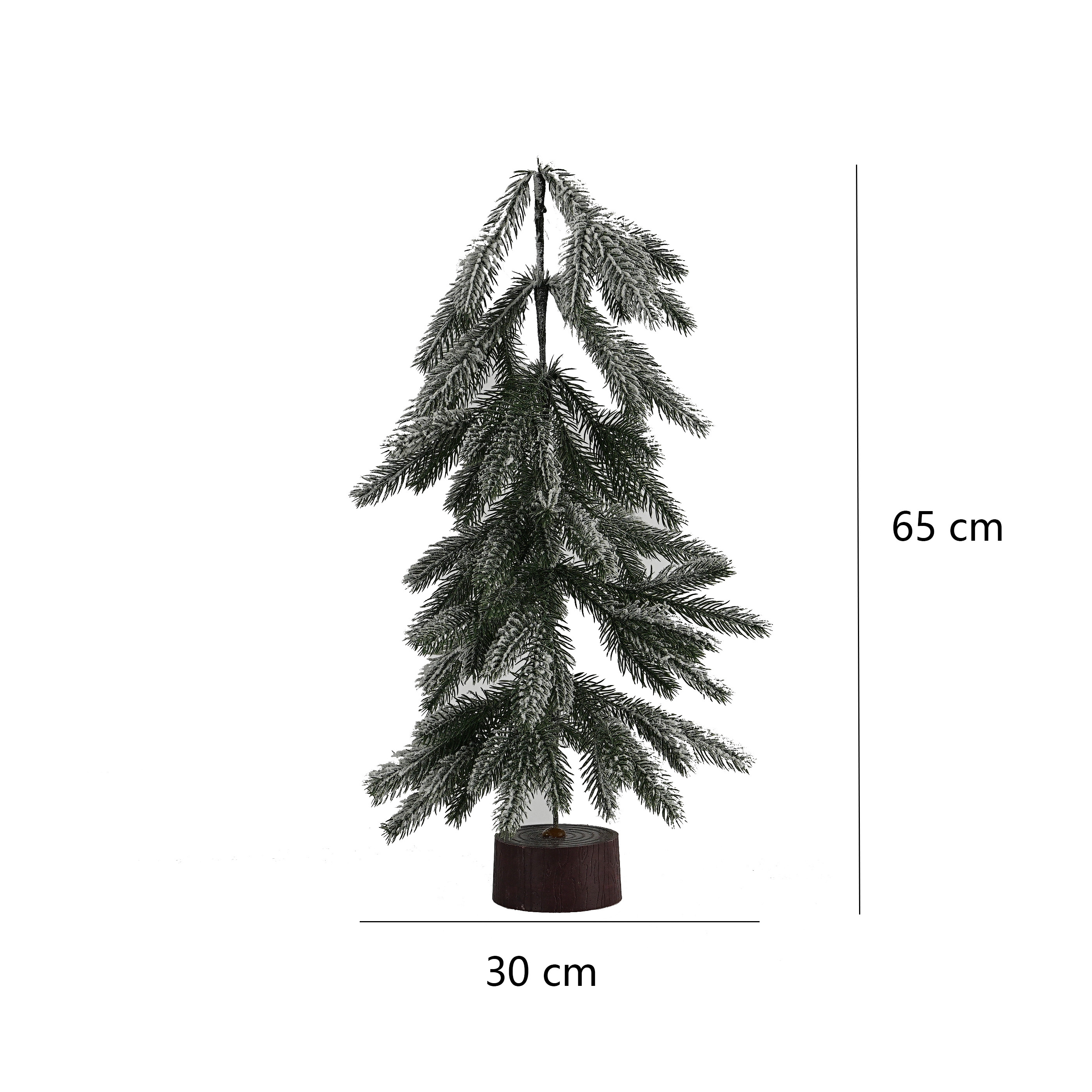 2024 Small PE Pine Snowy Flocking Christmas Tree Dining table Customized Snow spraying Decoration Mantelpiece 65cm Mini tree