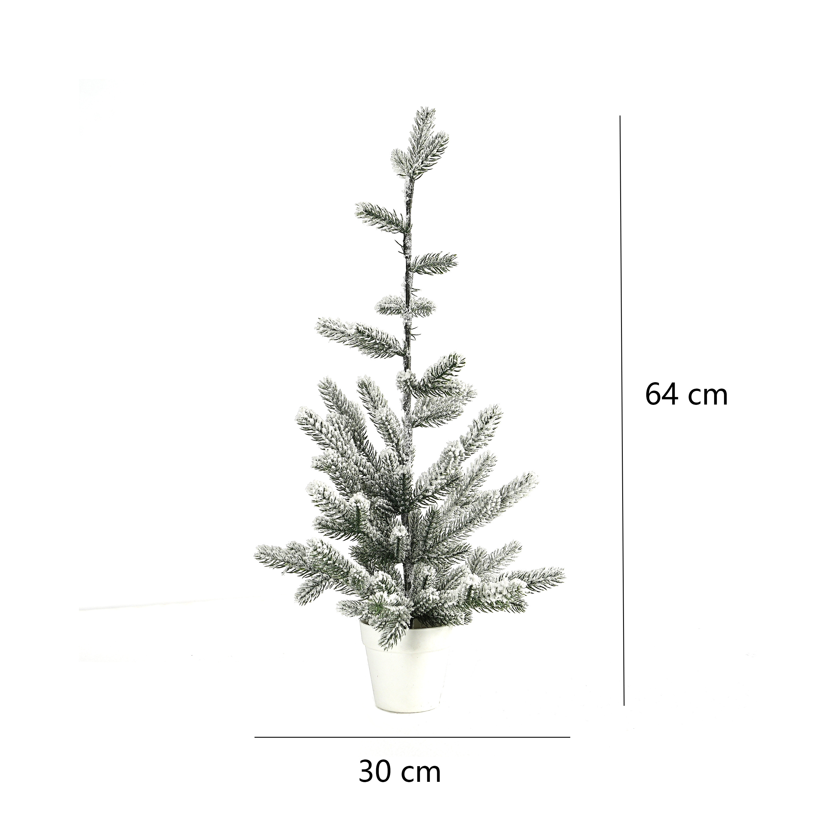 2024 Small PE Pine Snowy Flocking Christmas Tree Desktop Customized Snow spraying Decoration Mantelpiece 64cm Small tree