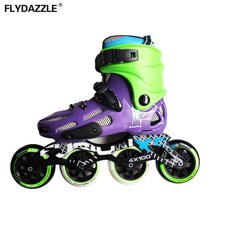 big wheel roller powerslide inline speed roller skates baue land roller inline speed skating boot skates for sale