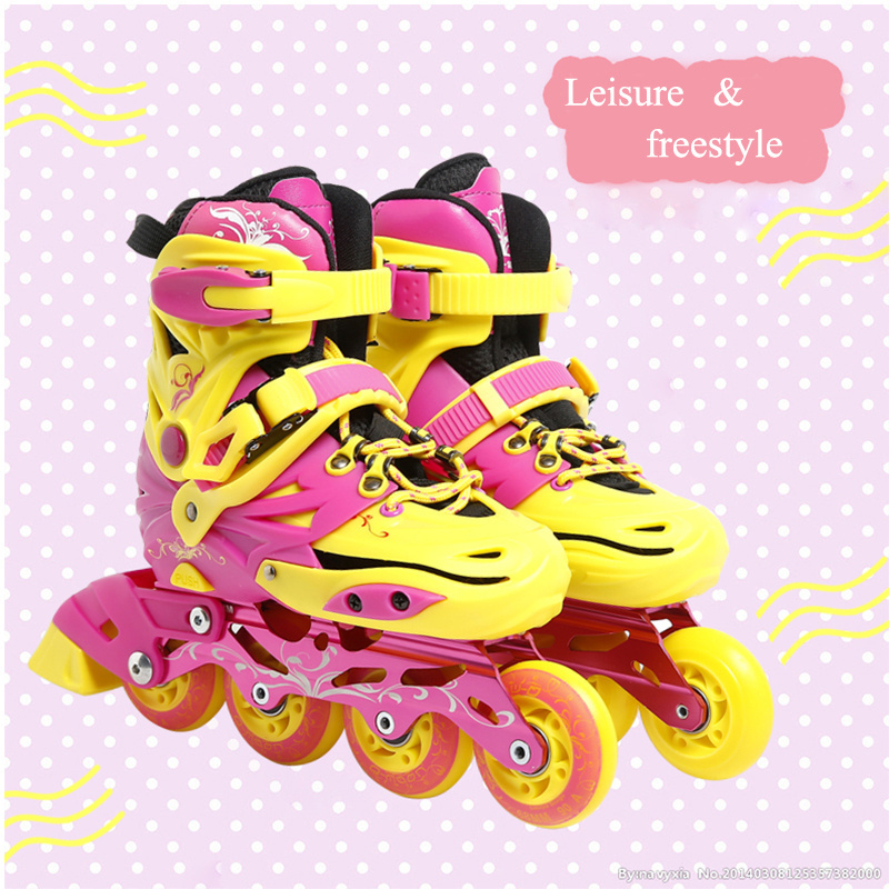 Popular leisure and freestyle sports size adjustable roller skates for children