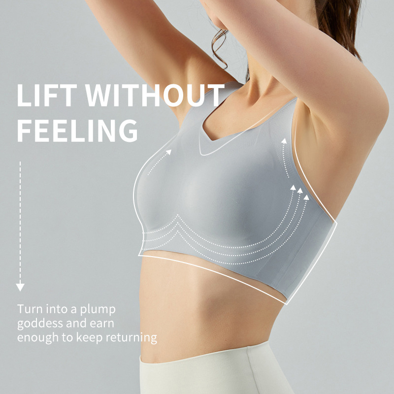 DSB560 Yoga Bra with removeable pad fitness bra gathered side breast anti-slip air cooling top bra