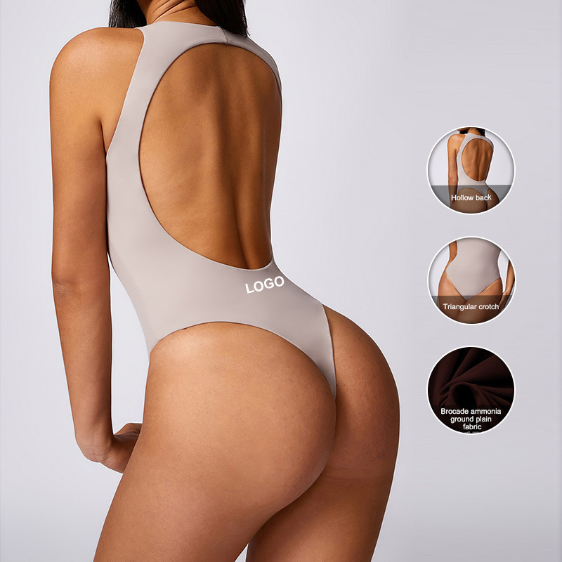 DLT8580 Sexy One-piece Shapewear hollow back Sculpt Brief Bodysuit Activewear