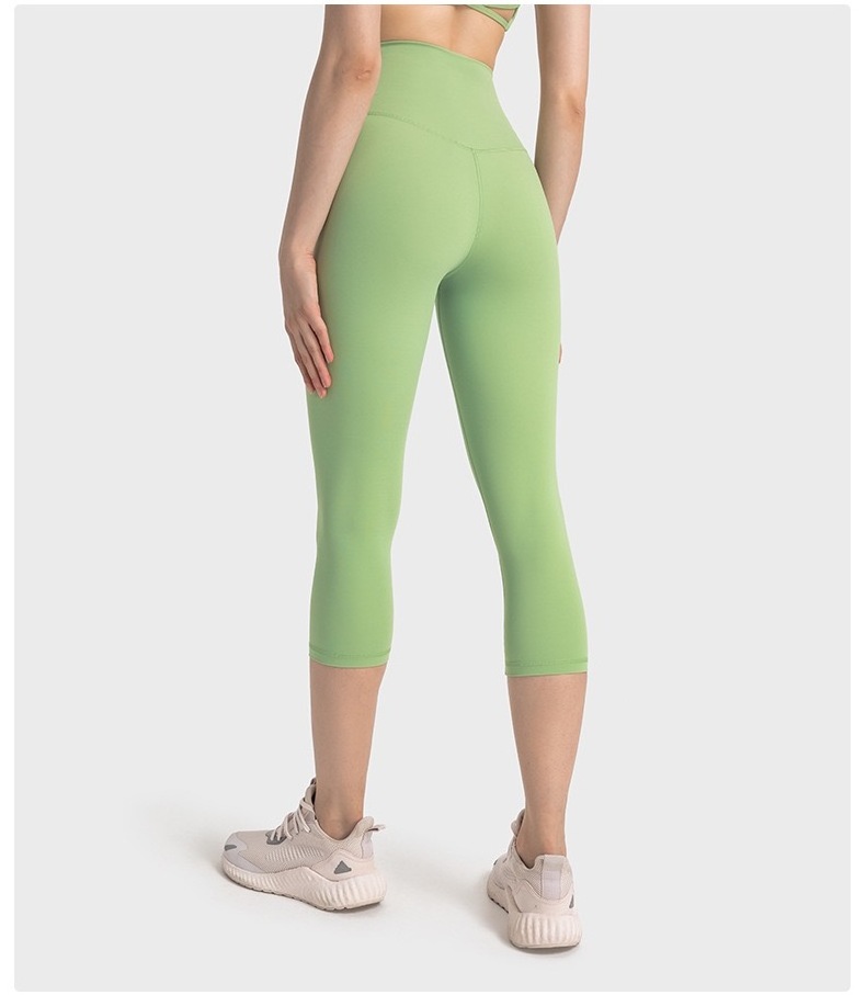 DL065 Lulu Buttery Soft No Camel Toe Yoga Capri Leggings High Waist Gym Fitness Tights