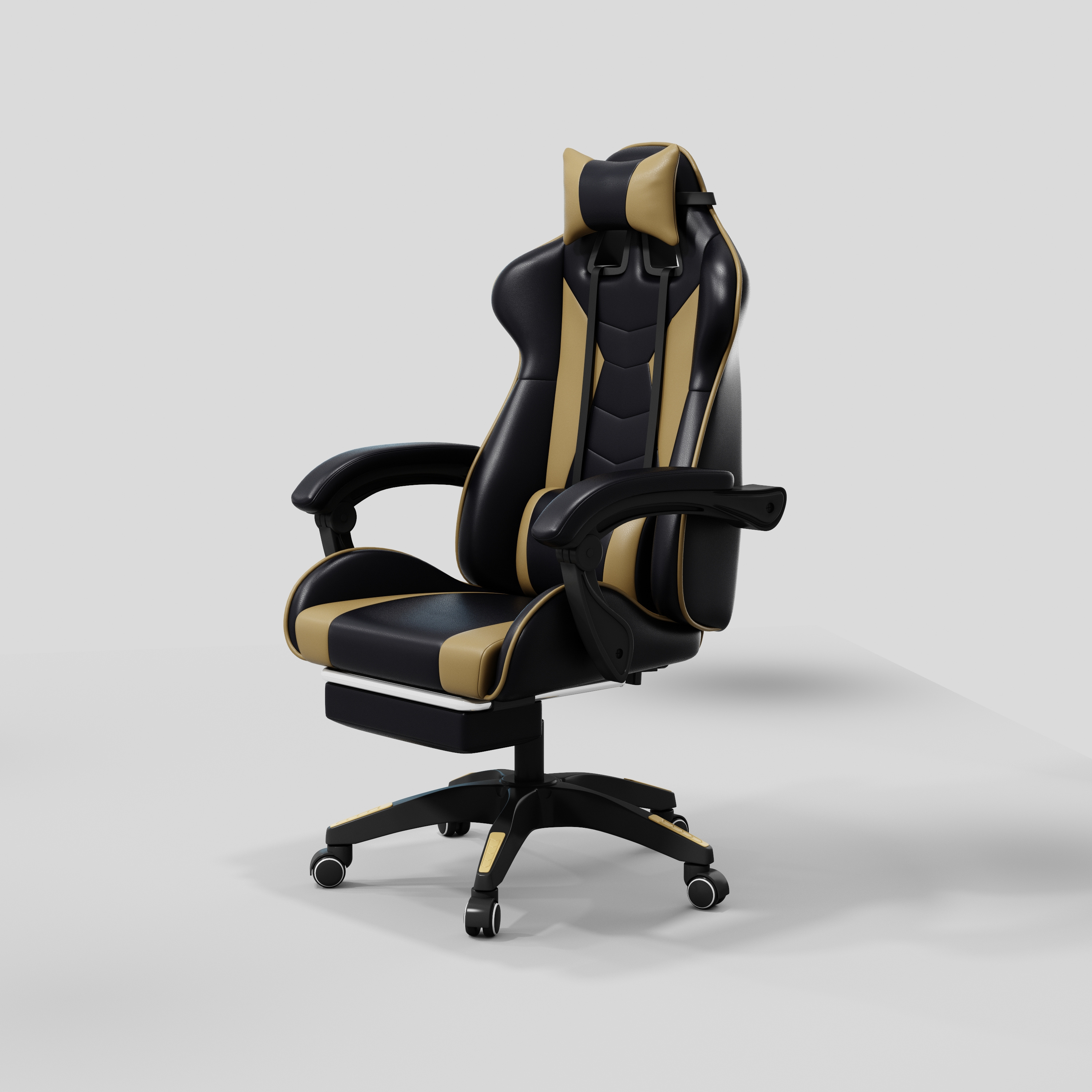 Manufacturer design yellow and black height generic swivel adjustable gaming chair with wheels