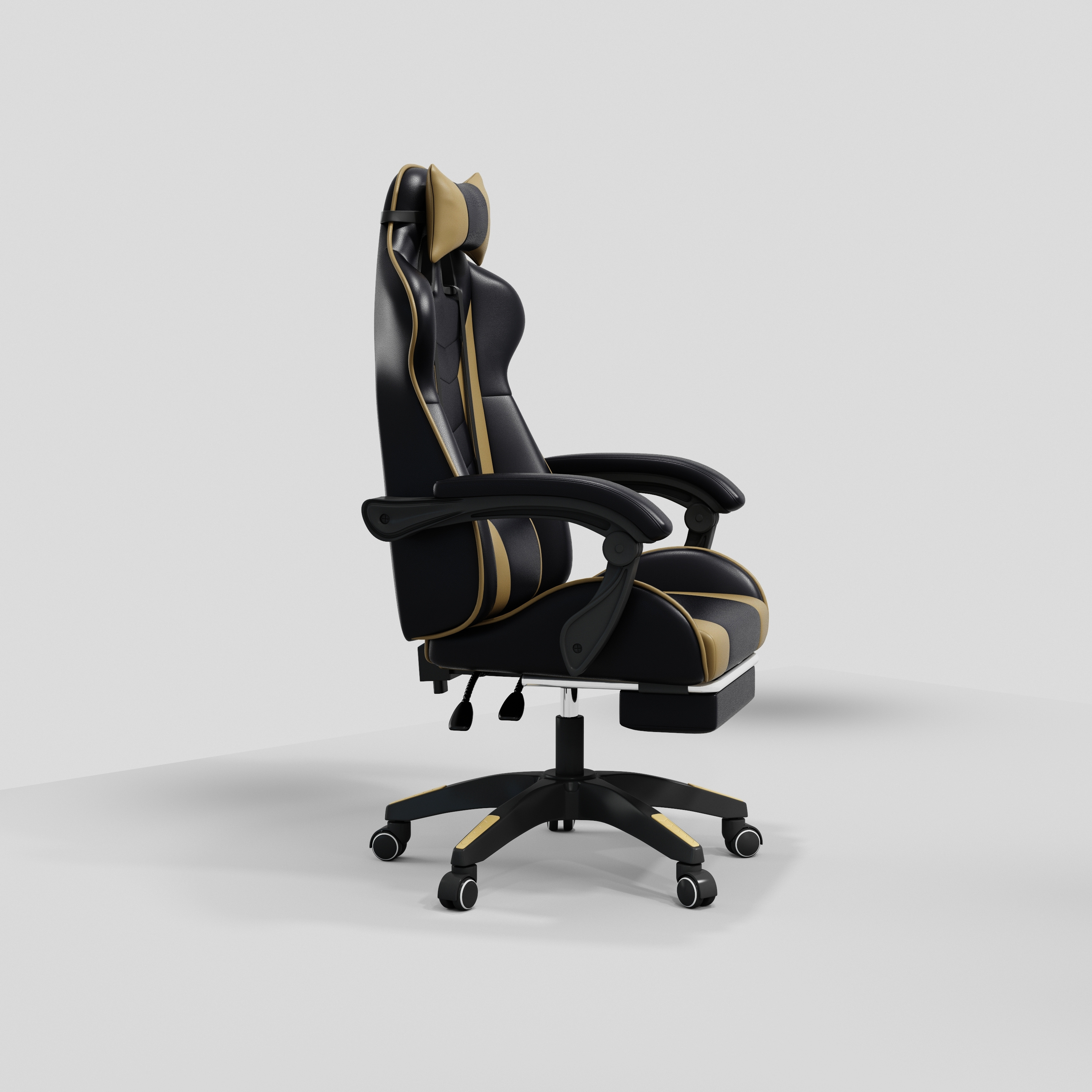 Manufacturer design yellow and black height generic swivel adjustable gaming chair with wheels