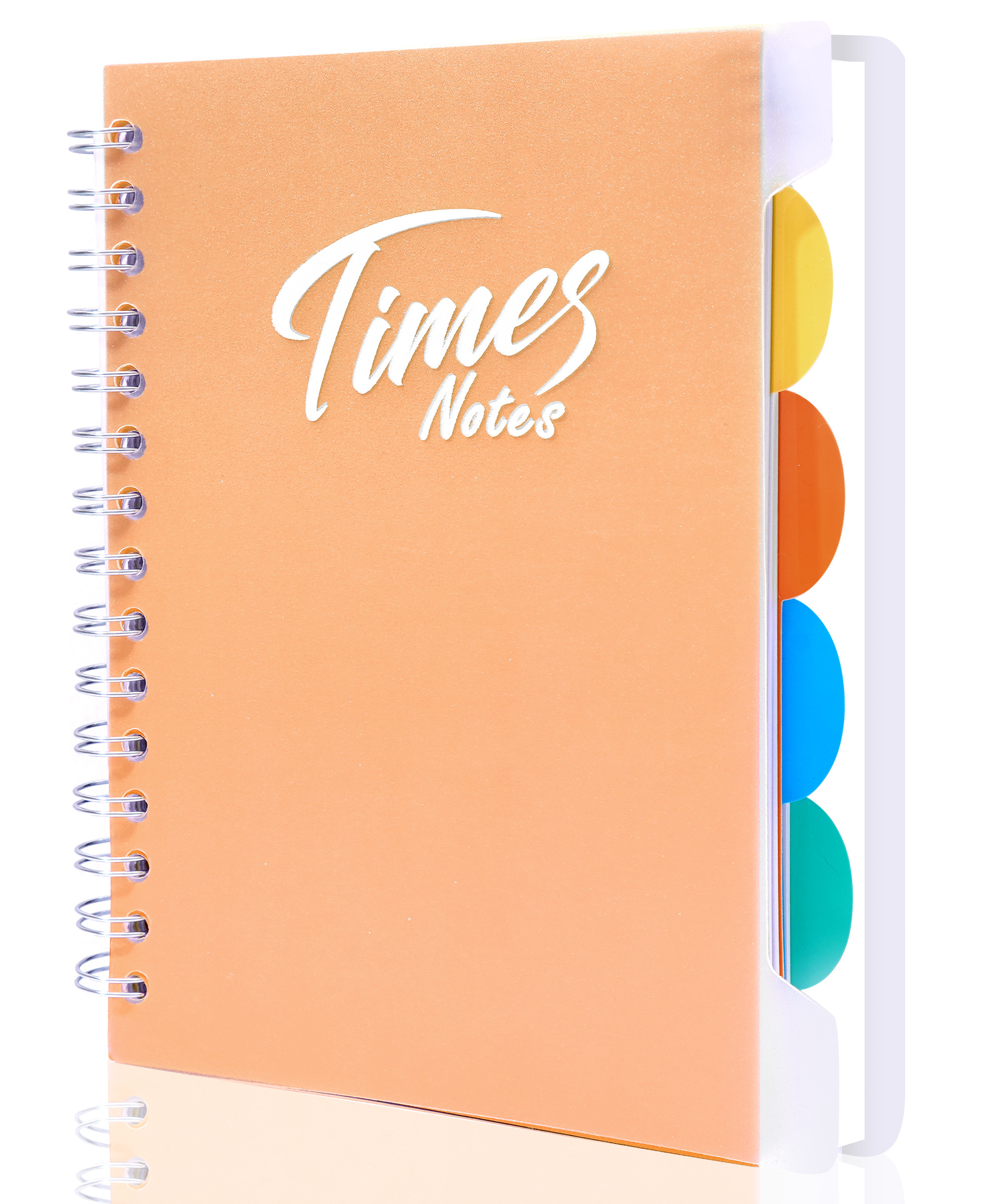 orange 5 subject notebook with tabs notebook with dividers 240 pages multi subject plastic soft cover spiral notebook for school