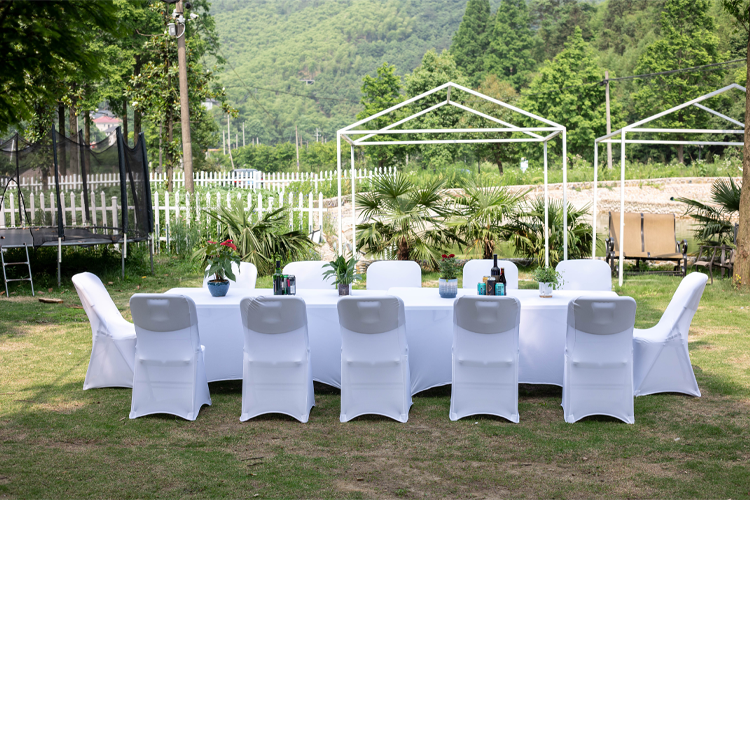 Hotel dining rectangular foldable trestle table for wedding banquet hall