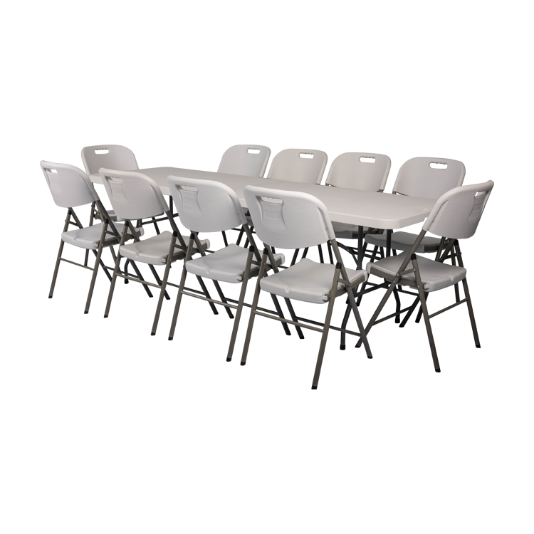 Hot sale of plastic chairs and table wholesale folding party wedding banquet tables