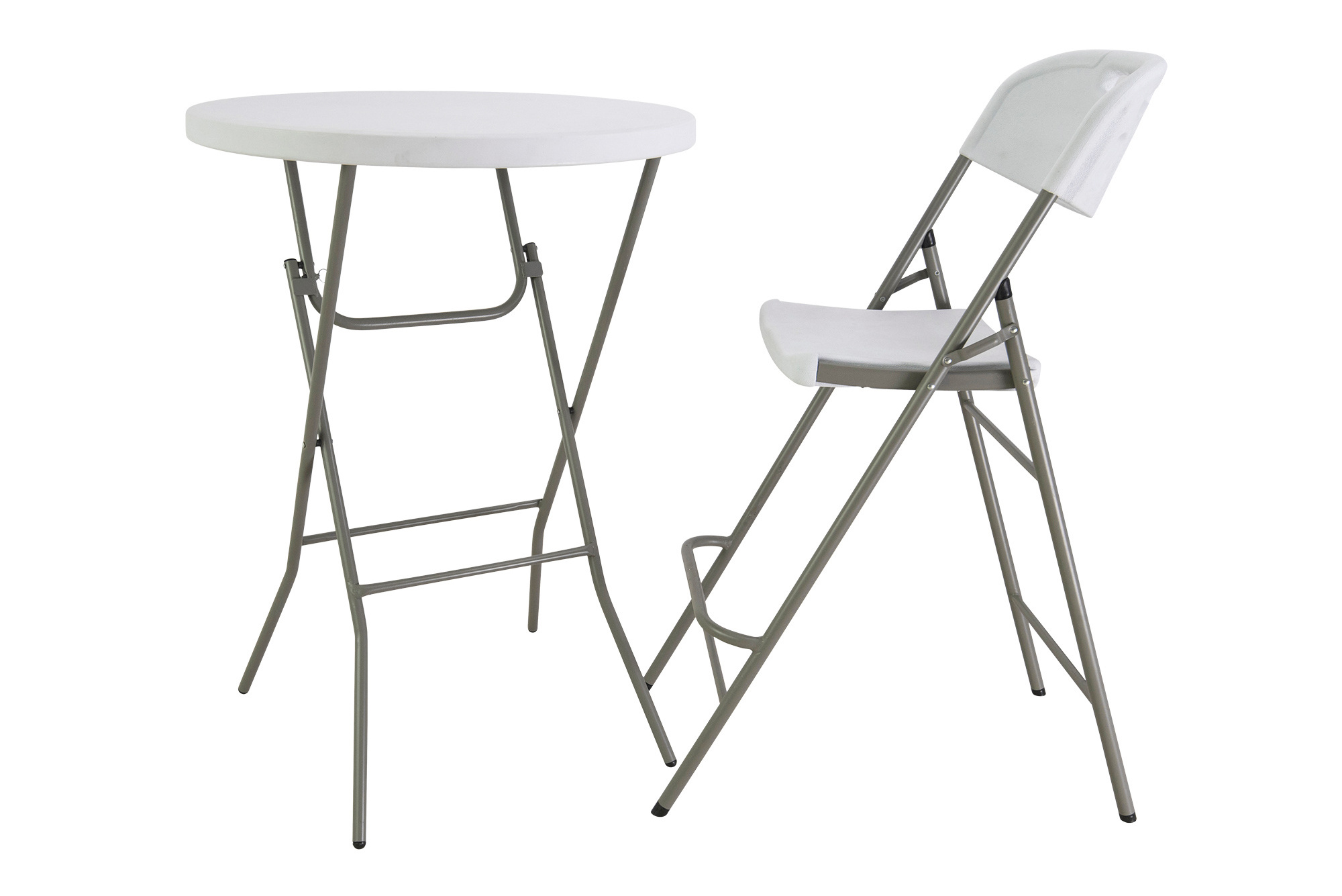 Plastic Folding Round Bar Table Cocktail Tables for Parties or Events Rental