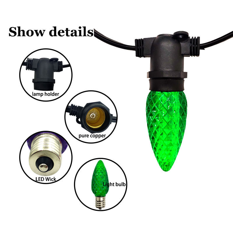 C7 christmas lights RGB LED outdoor led waterproof lights christmas halloween lights decorations