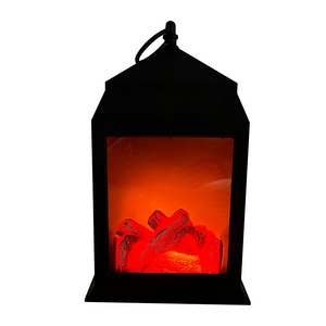 Portable Simulated Fireplace Candle Holder Flame Light Hanging Light night lamp night light fireplace lantern home decoration