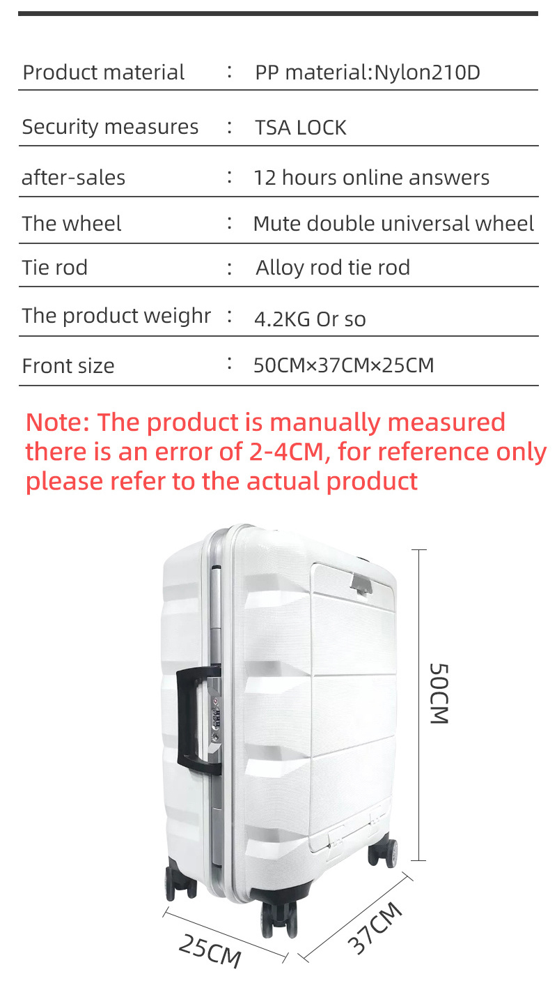 Multifunctional Suitcase TSA Lock Universal Wheel Hand Luggage 20