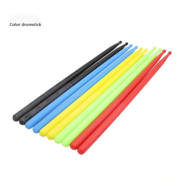 Hotsell colorful jazz drum parts rubber drumsticks 5a nylon tip drum stick with oem service