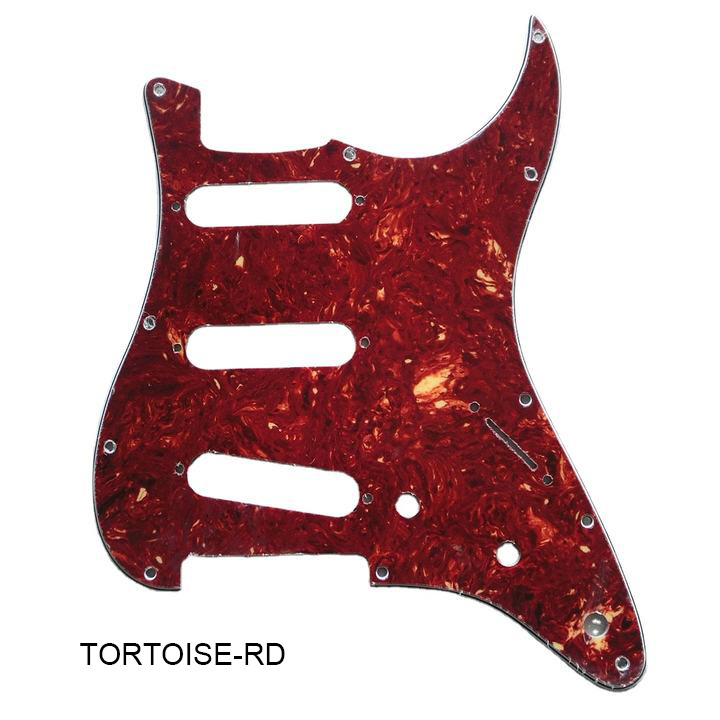 CNC Machining High Quality S-S-S Tortoise ST guitar pickguard With Thick Full Aluminum Shield