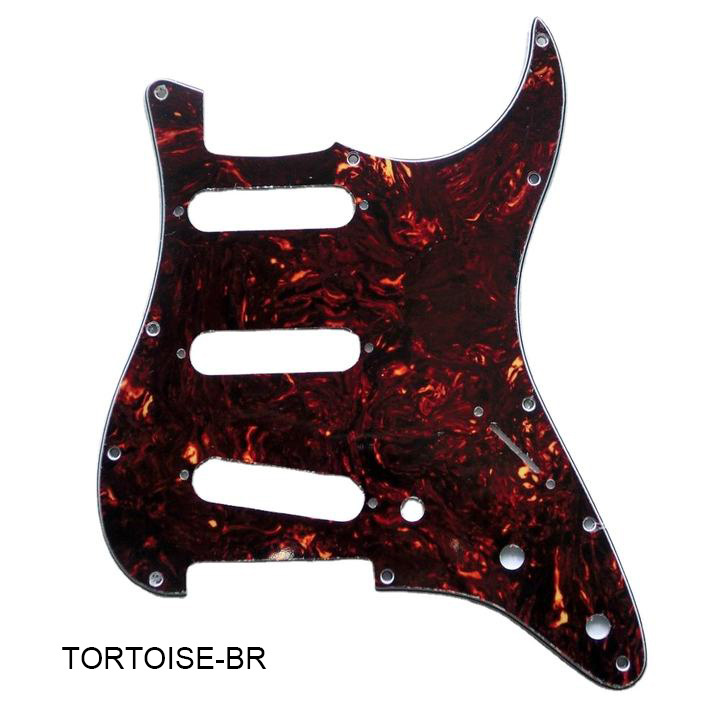 CNC Machining High Quality S-S-S Tortoise ST guitar pickguard With Thick Full Aluminum Shield