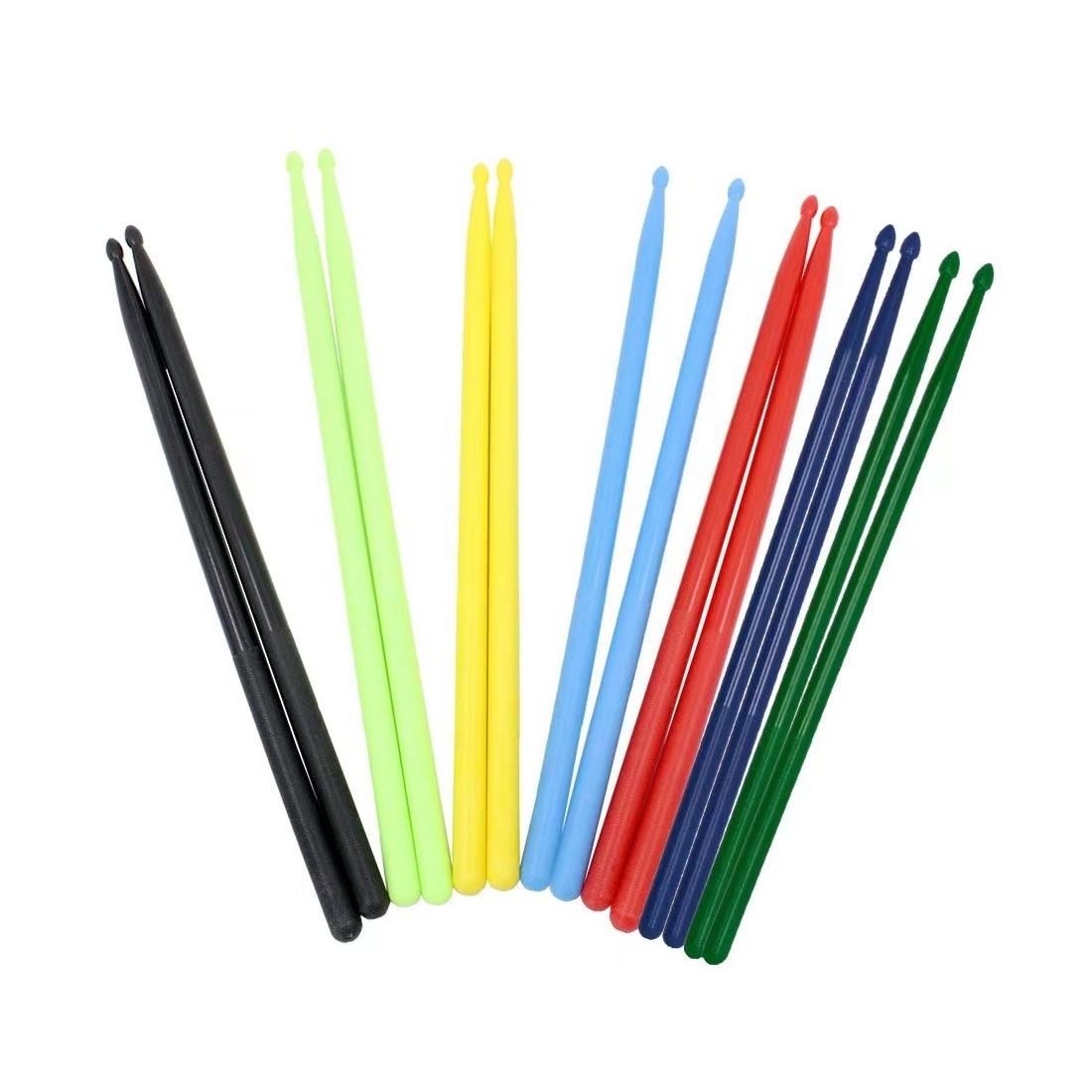 Hotsell colorful jazz drum parts rubber drumsticks 5a nylon tip drum stick with oem service