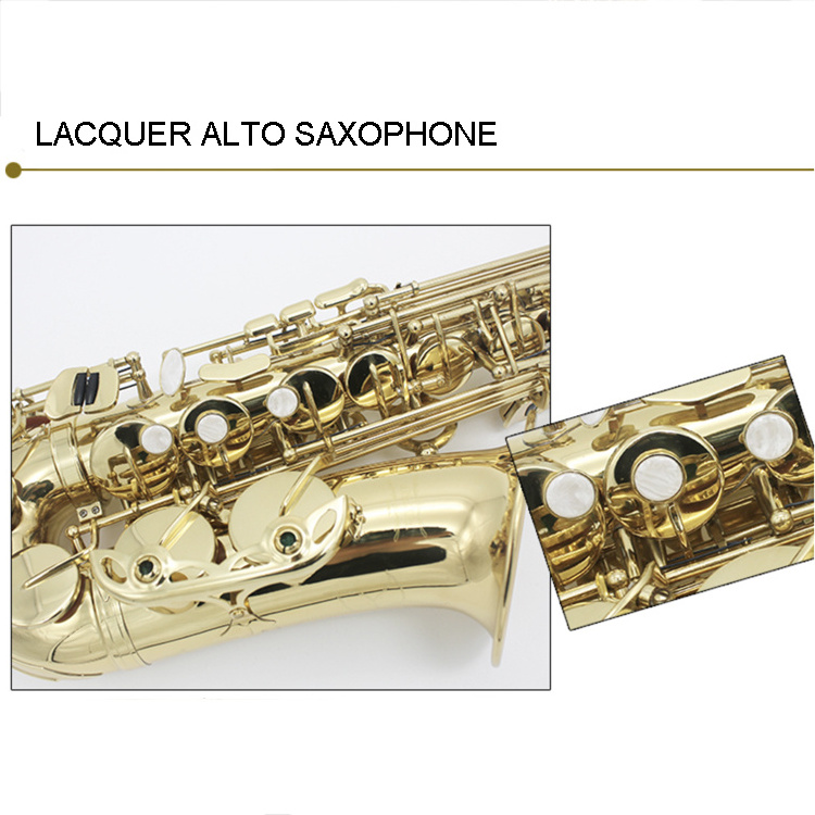 HIGH QUALITY LACQUER EB KEY ALTO SAXOPHONE FOR BEGINNER