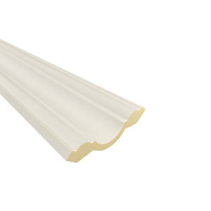 Ceiling Decoration Pure White Pu Cornice Crown Shape Polyurethane Crown Molding For Ceiling