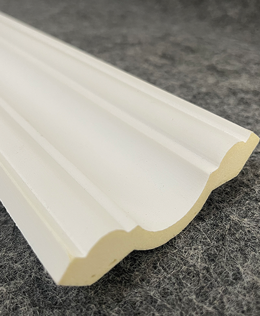 Ceiling Decoration Pure White Pu Cornice Crown Shape Polyurethane Crown Molding For Ceiling