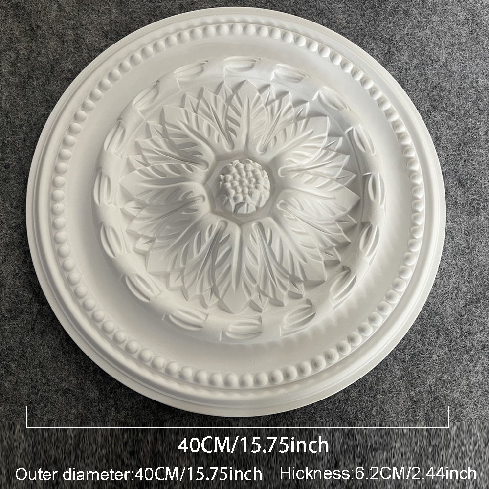 French-style PU lamp panel circular ceiling shape decoration European-style plaster chandelier base mosaic combination