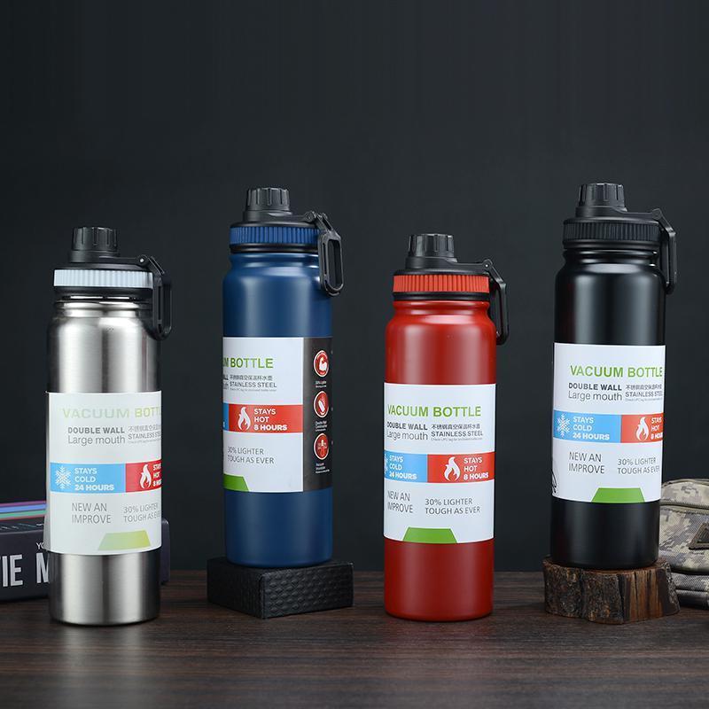 Manufacture Cola Shape Insulated Stainless Steel Water Bottle for Travel Camping Food Grade 750ml Portable Water Bottle