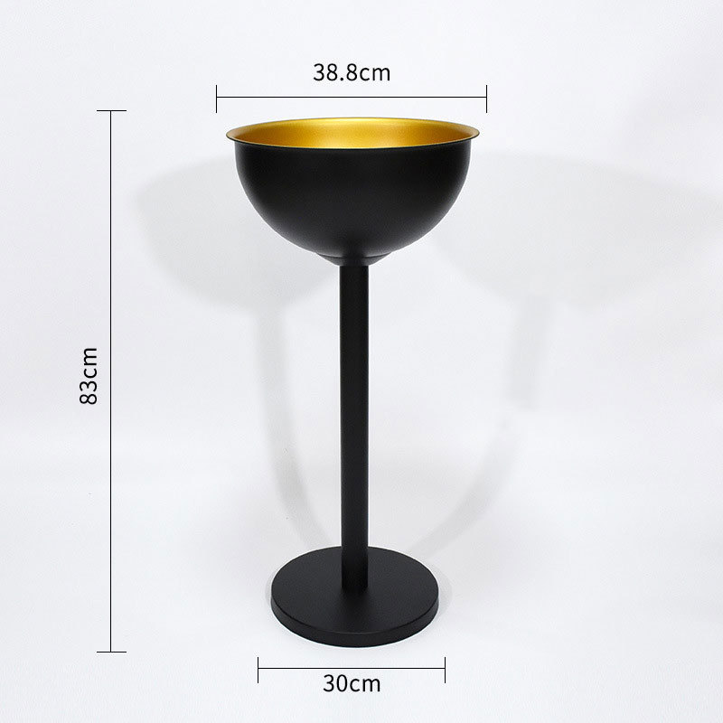 Stainless steel champagne  ice bucket outdoor party wine and beer floor ice bucket vertical bracket cooling ice bucket