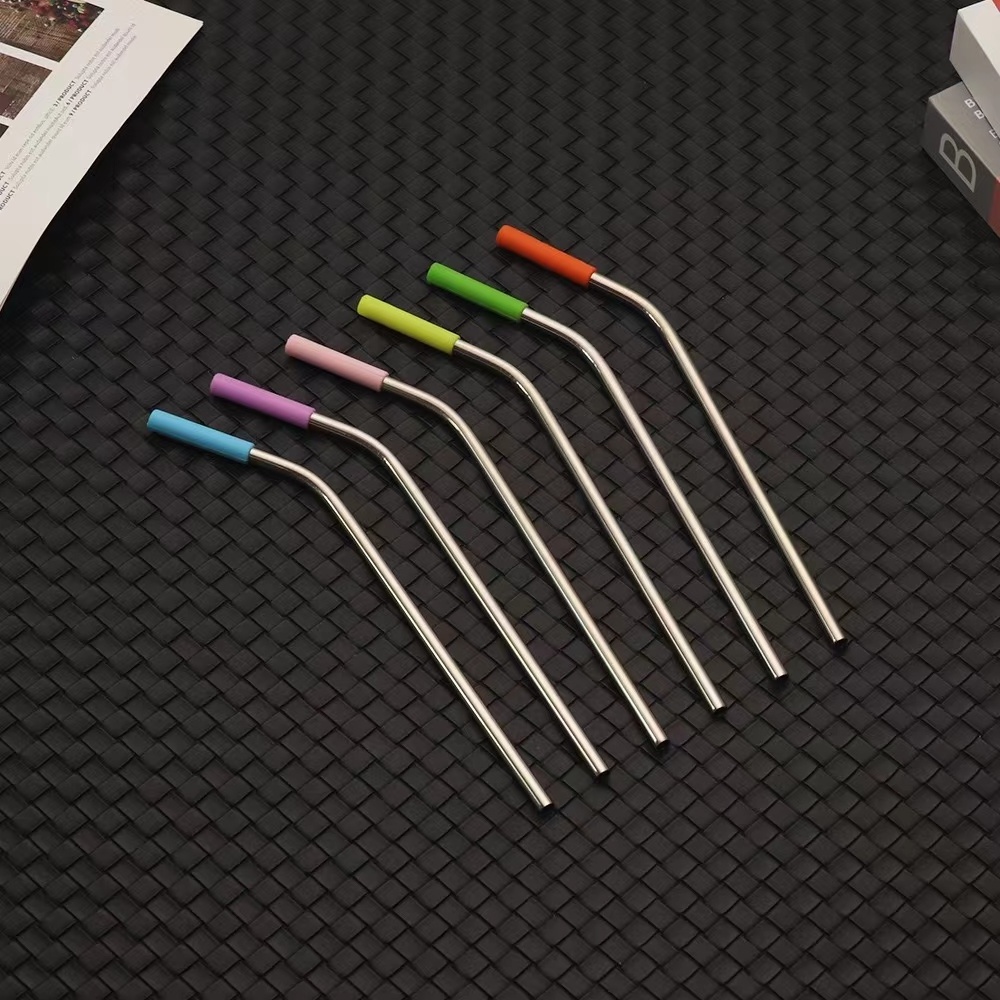 Factory direct sales food grade 304 stainless steel straw set for children and adults 316 stainless steel color metal straws