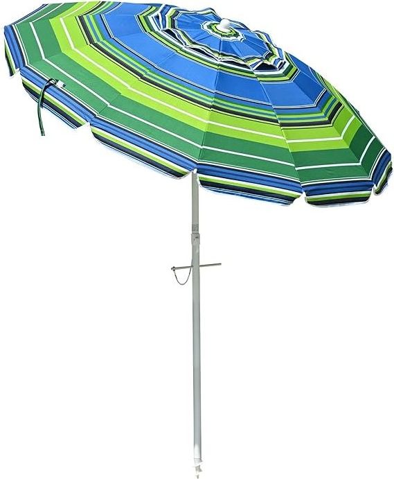 41.7 Inch Chair Umbrella with Clamp Universal Adjustable UV Protection Beach Umbrella Clip on Wheelchair Umbrella