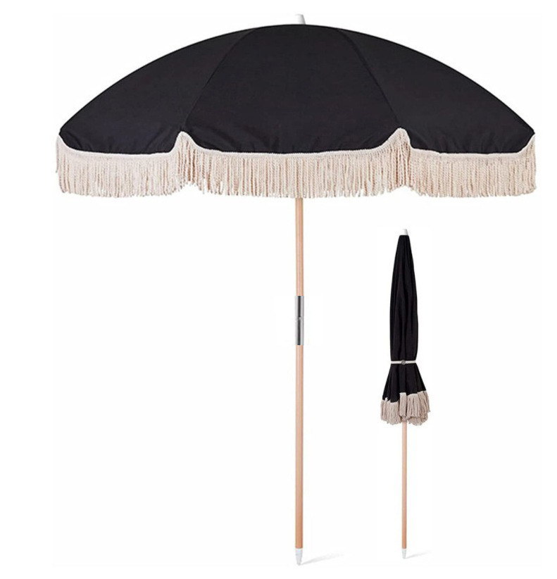 46-Inch UPF 50+ Chair Umbrella with Clamp Classic Design Parasol Clip for Patio Beach Chairs Strollers Wheelchairs-for Parties