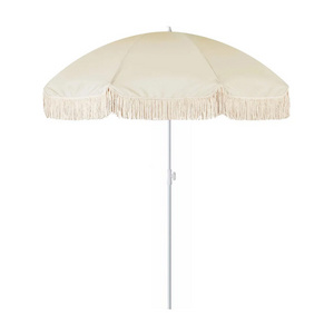 43-Inch Portable UV Protection Shade Beach Umbrella with Universal Adjustable Clamp for Chair or Party Use