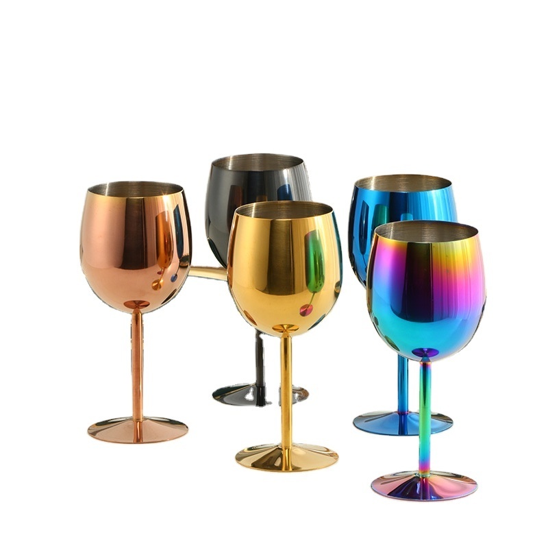 Stainless Steel Wine Glasses 18oz Unbreakable Metal Wine Glass Unique Wine Goblets for Outdoor Camping and Pool