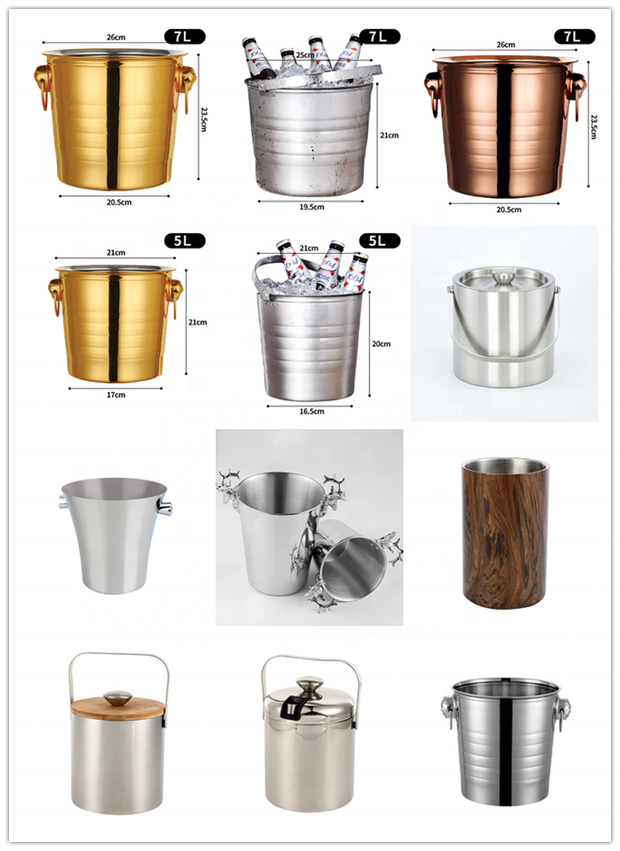 Home Bar Accessories Ice Buckets Stainless Steel Ice Bucket corona ice bucket for promotion