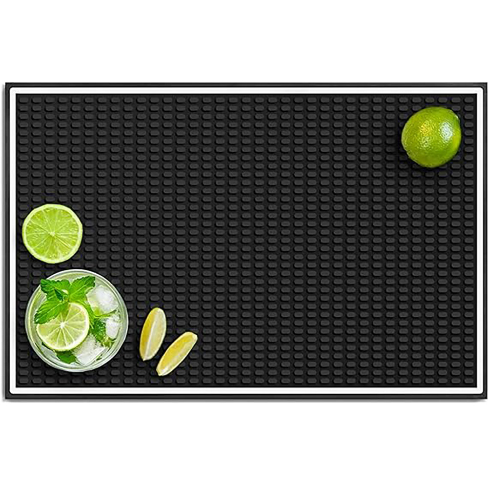 Rubber Bar MatsTable Mat Restaurant Kitchen Counter Bar Pad nti-Skid Heat Resistant Barber Station Mat for Hair Salon