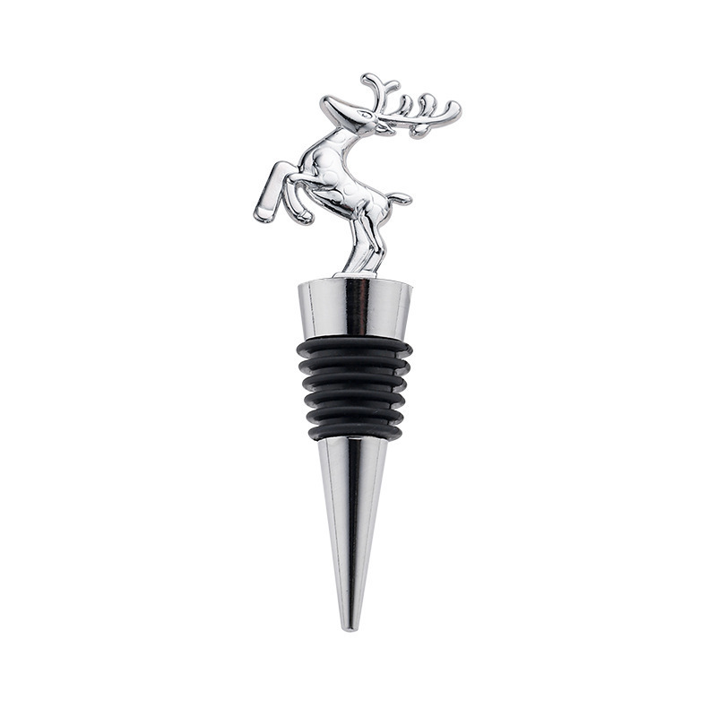 Decoration Fresh-keeping Red Wine Champagne Stopper Metal custom logo Animal  Wine Bottle Stopper