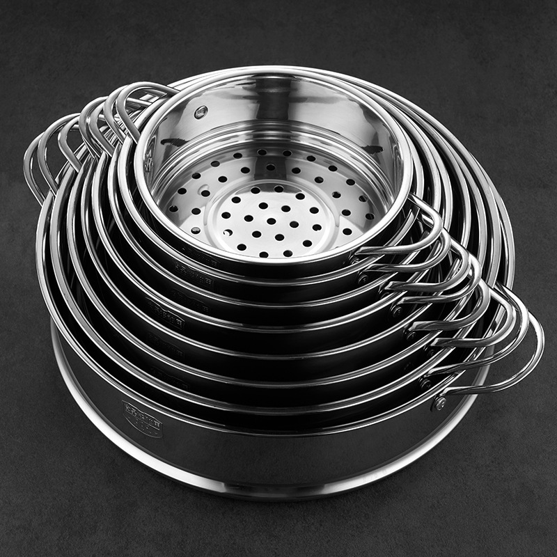 Factory Vegetable Steamer Pot Multi Layers Stainless Steel Dumplings Seafood Rice Cooking Food Steamer