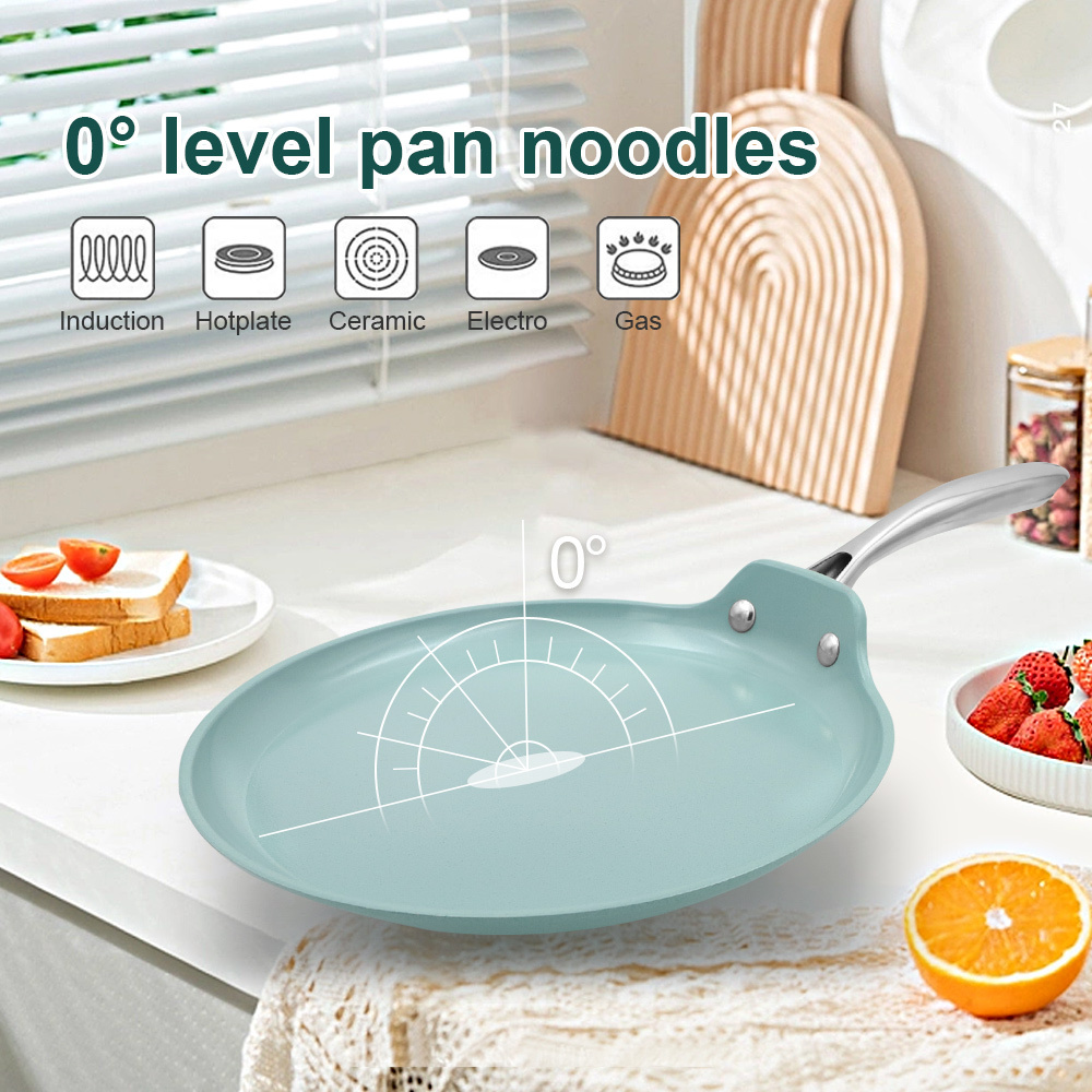 Manufacturer Non-Stick Ceramic Crepe Pan Aluminum Pancake Crepe Maker Ceramic Coating Non-Stick Tawa Round