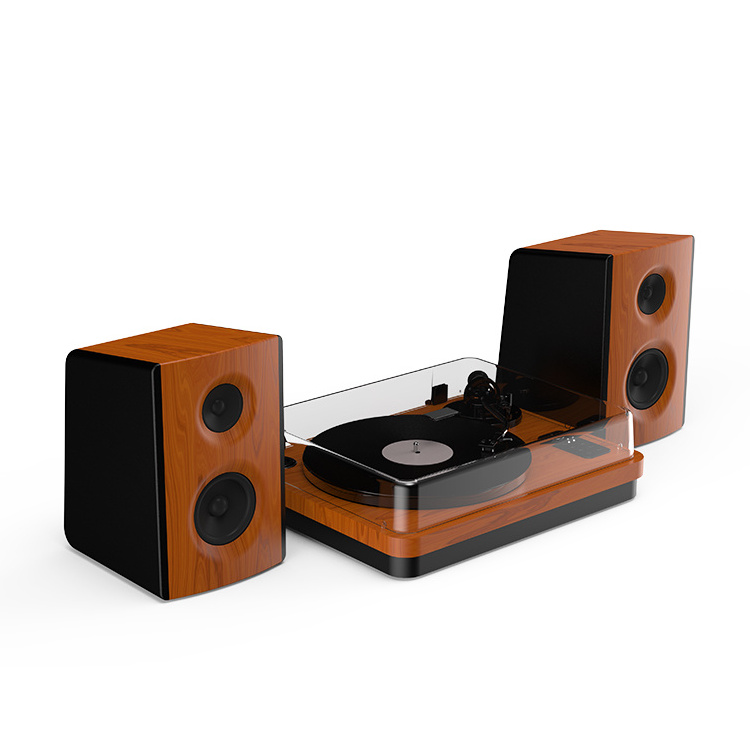 High quality for Voice Best modern wooden Suitcase Portable Turntable record player LP Vinyl player Speaker