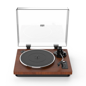 Vintage Retro Wooden Vinyl LP Antique Gramophone 3 Speed 2 Inch Portable BT Speaker Turntable Record Player