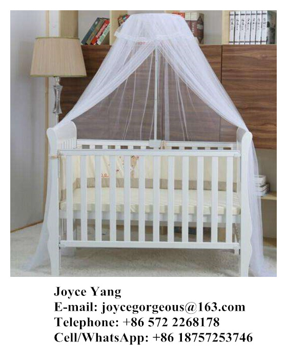 Wholesale Home Safety Twin Baby Crib Mosquito Net/ Mesh Fabric Bed Canopy for Baby Bed