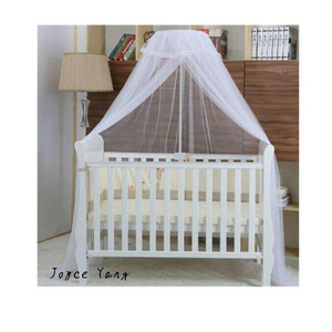 High Quality 100% Polyester Crib Baby Bed Round Top Canopy Mosquito Netting and Baby Bedding Mosquito Curtain