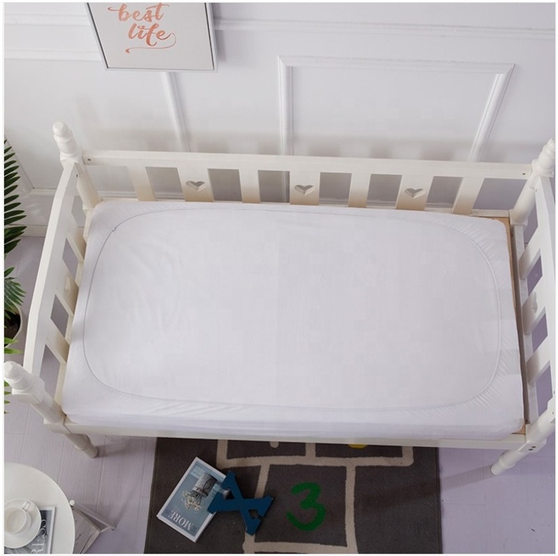 Hypoallergenic Waterproof Mattress Protector Baby Crib Sleeping Pad Fitted Bed Sheet Bamboo Memory Foam Mattress Cover