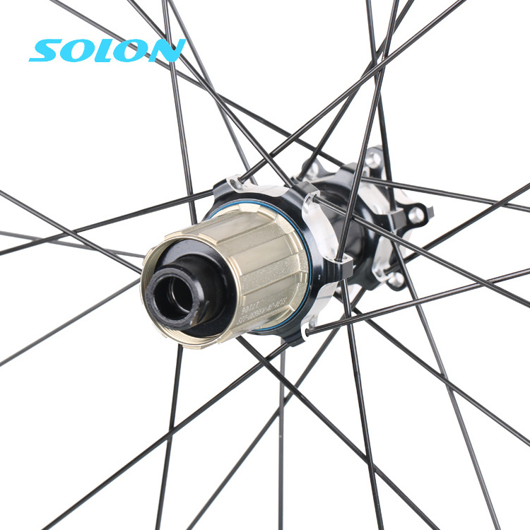 New Clearance 700C 38mm 50mm clincher tubular tubeless road bicycle full carbon wheel with high-end SOLON alloy hubs