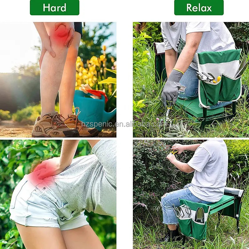 Professional Home garden kneeler and seat foldable garden kneeling stool Kneeling Pad Bench Chair