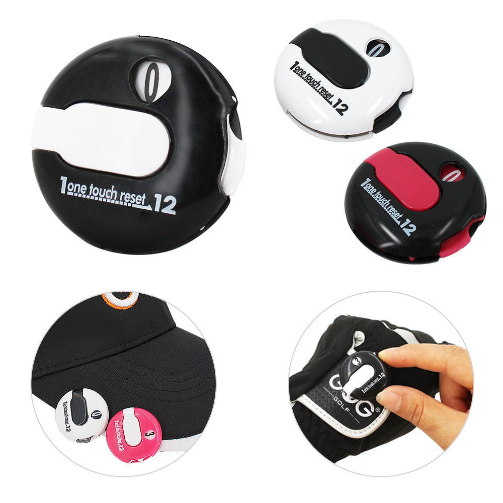 Golf Stroke Counter Portable Easy Reset Up to 12 Strokes Golf Score Counter With Hat Clip Ball Marker For Score Keeper Gloves