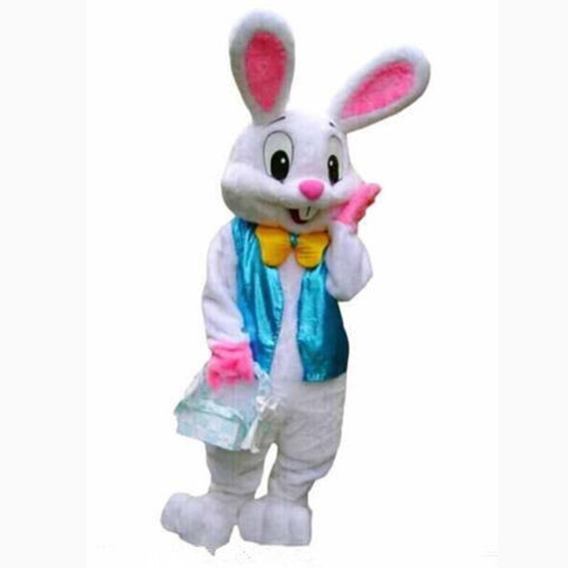 Factory Supply Lovely Bunny Cartoon Doll Jumpsuit Rabbit Mascot Clothes Easter Bunny Costume For Adults