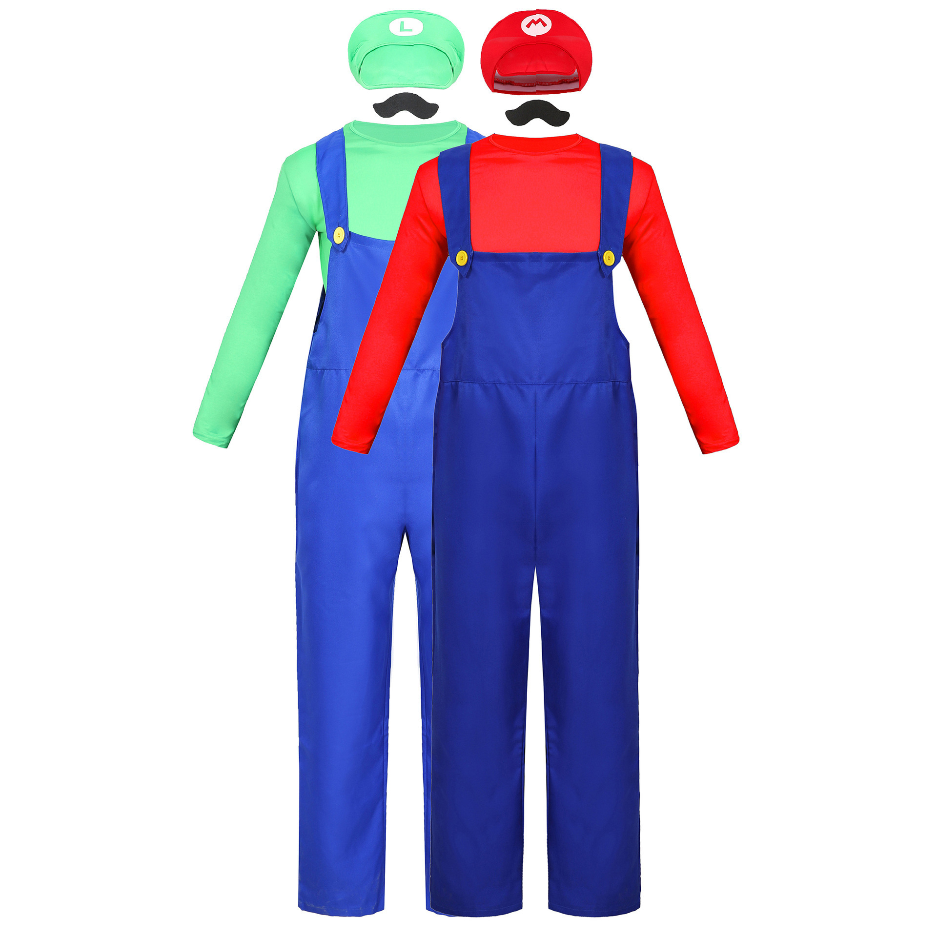 Adult Mario Cosplay Fancy Costumes Super Mario Men and Women Cosplay Stage Costumes